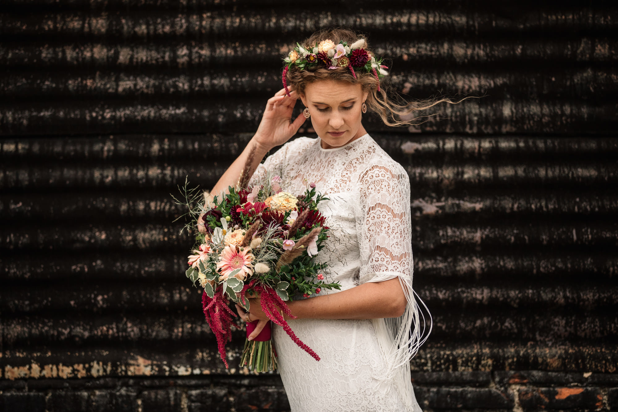 Bride styled shoot for Suffolk Barn Wedding Photographer