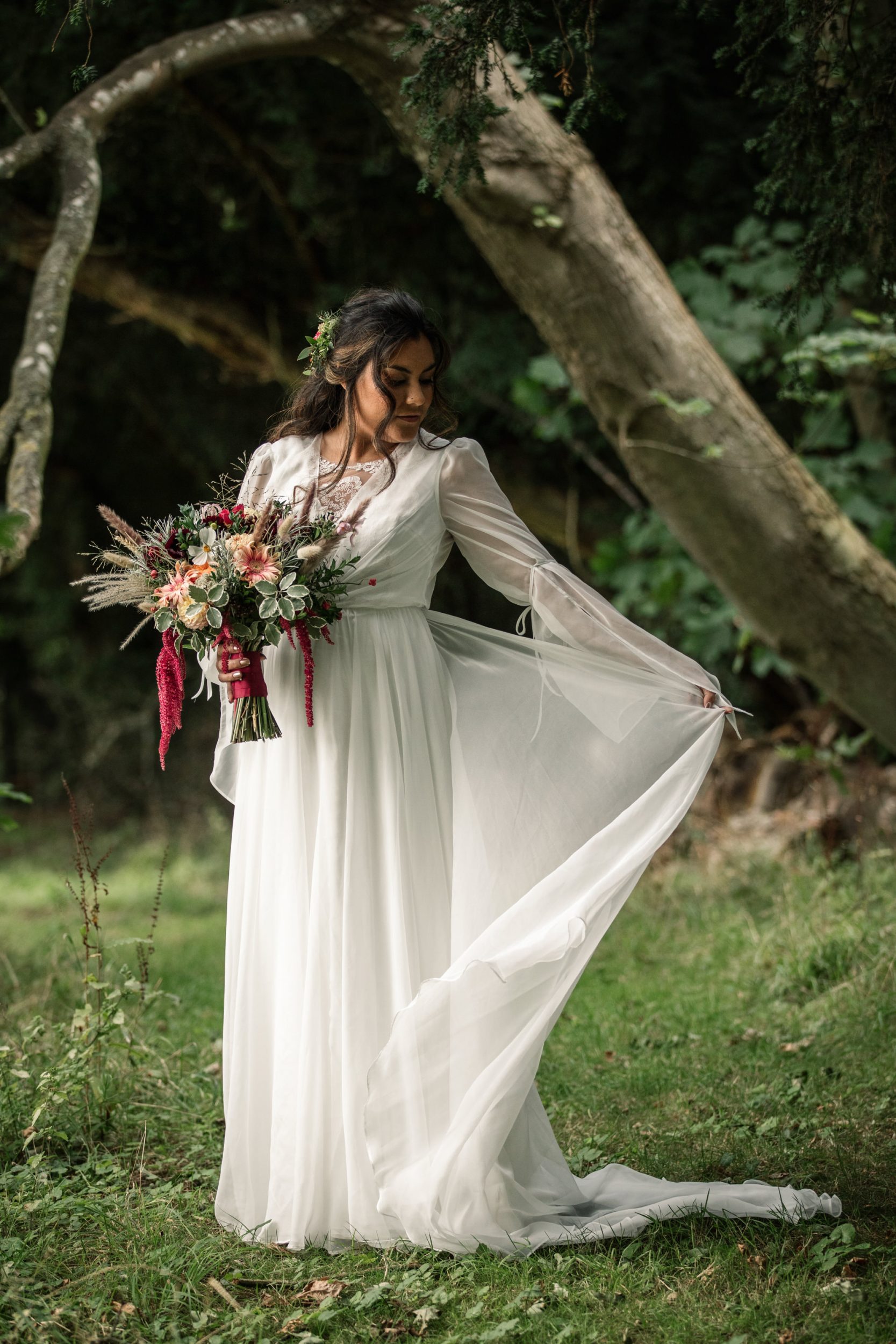 Bride styled shoot for Suffolk Barn Wedding Photographer
