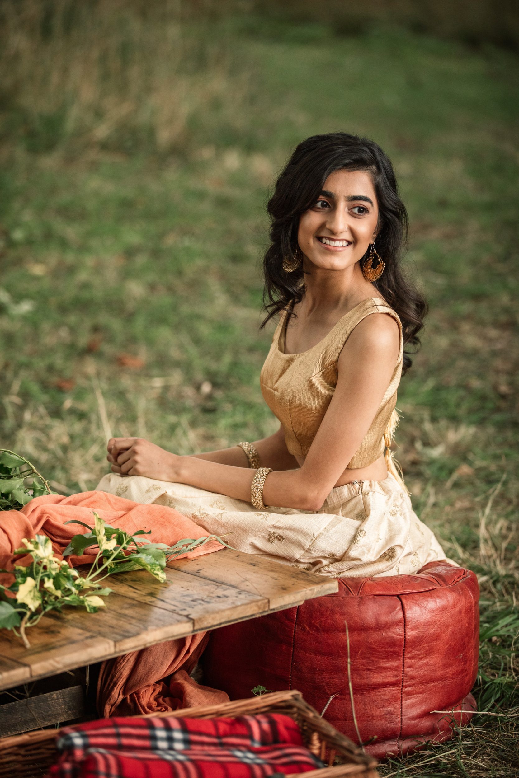 Bride at styled shoot forSuffolk Barn Wedding Photographer